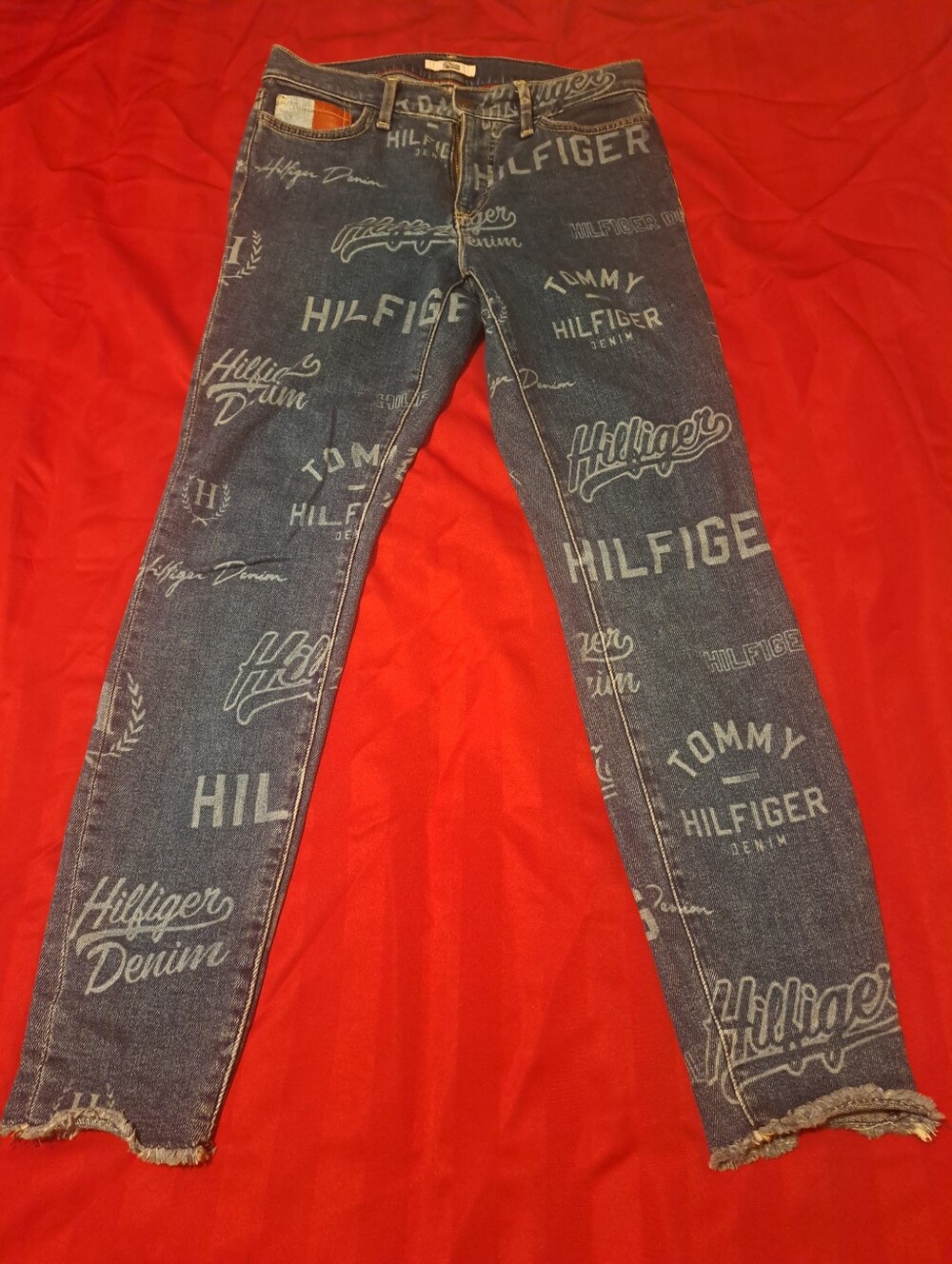 Tommy Hilfiger Women Dark Blue Skinny Jeans with Logo Print